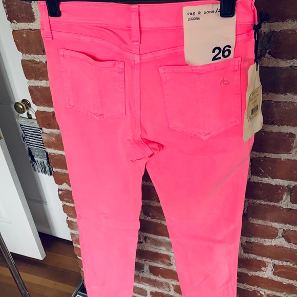 Rag & Bone legging neon hot pink skinny jeans - Picture 4 of 7